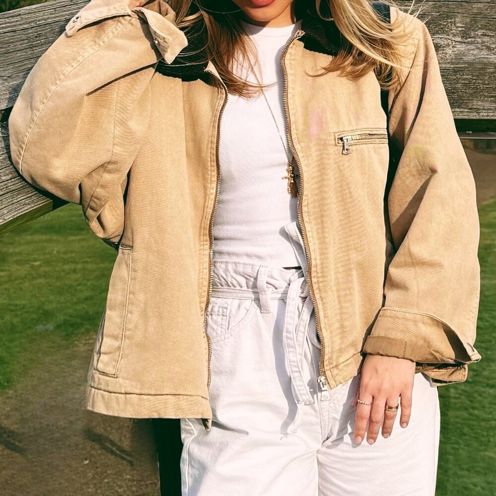 Barn Jacket | Utility Jacket | Corduroy collar jacket | Contrast collar Jacket